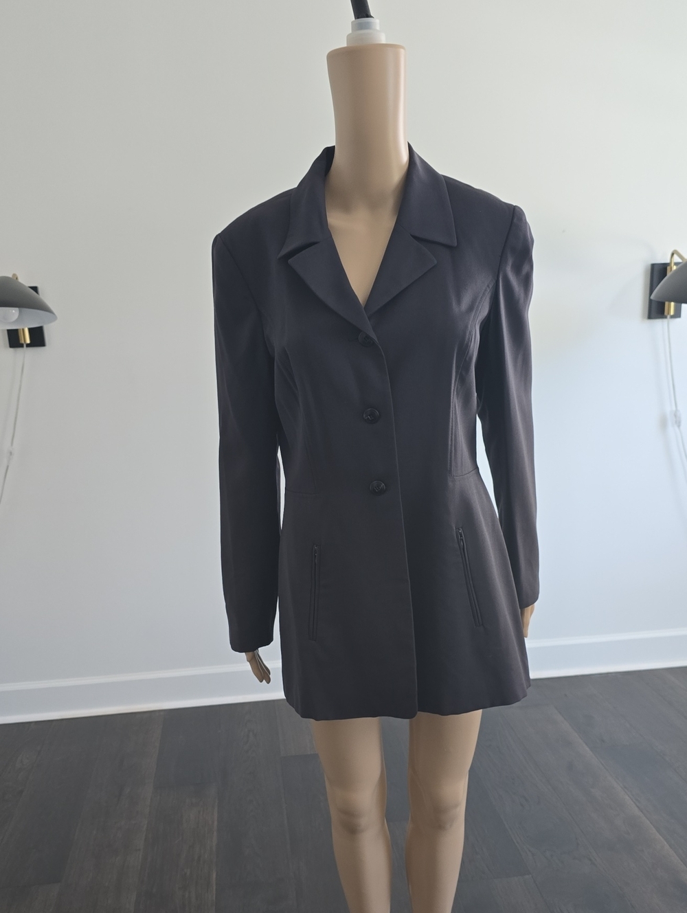 Tailored Women's Dark Charcoal Blazer Jacket